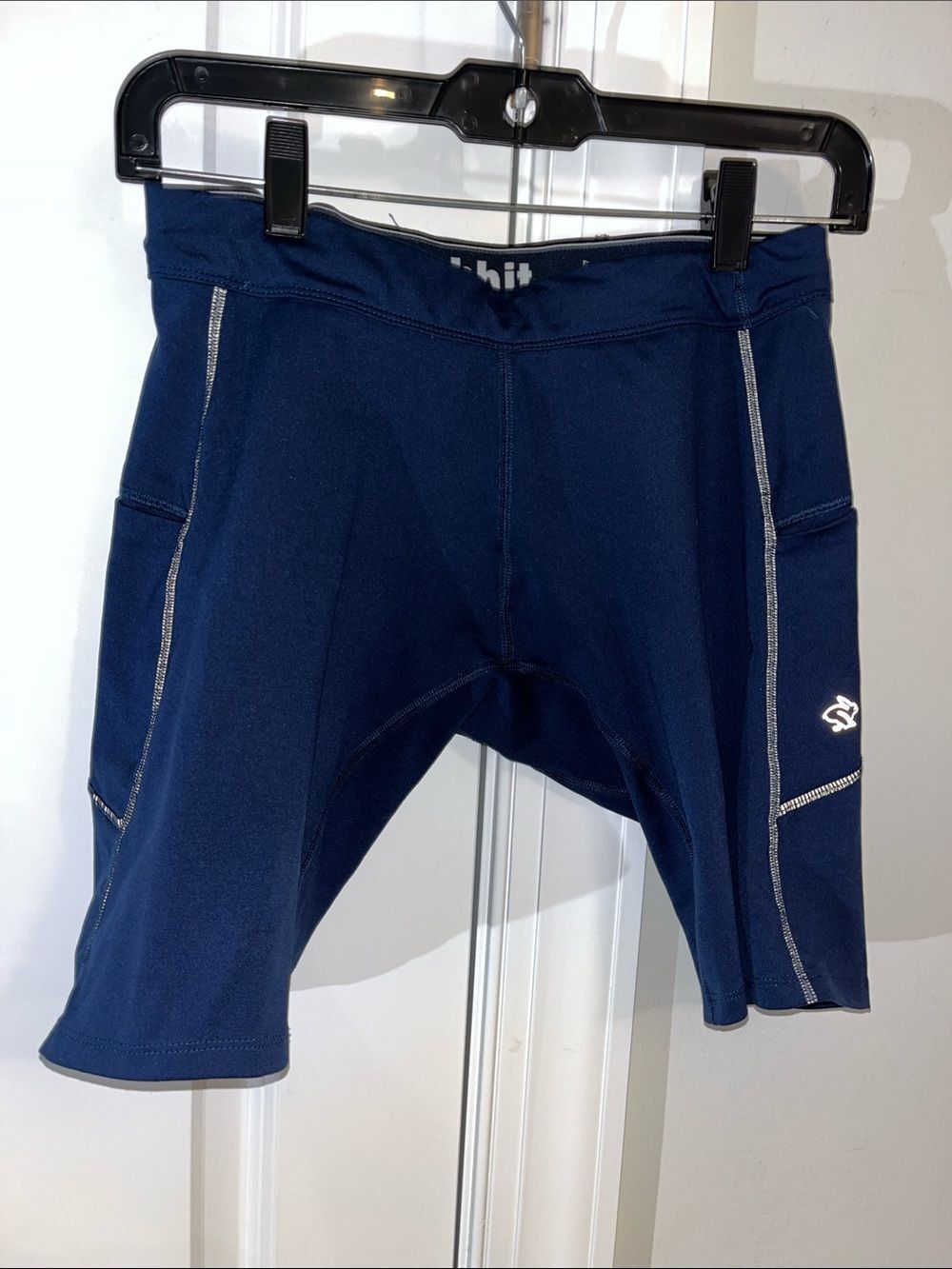 rabbit Blue stretch Compression 3 pocket Running Shorts SM